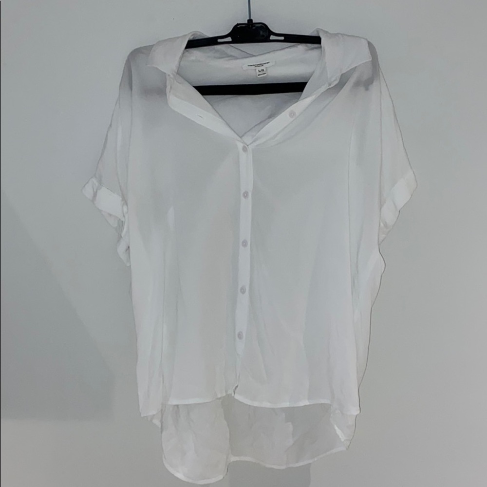 Oversized flowy button down blouse